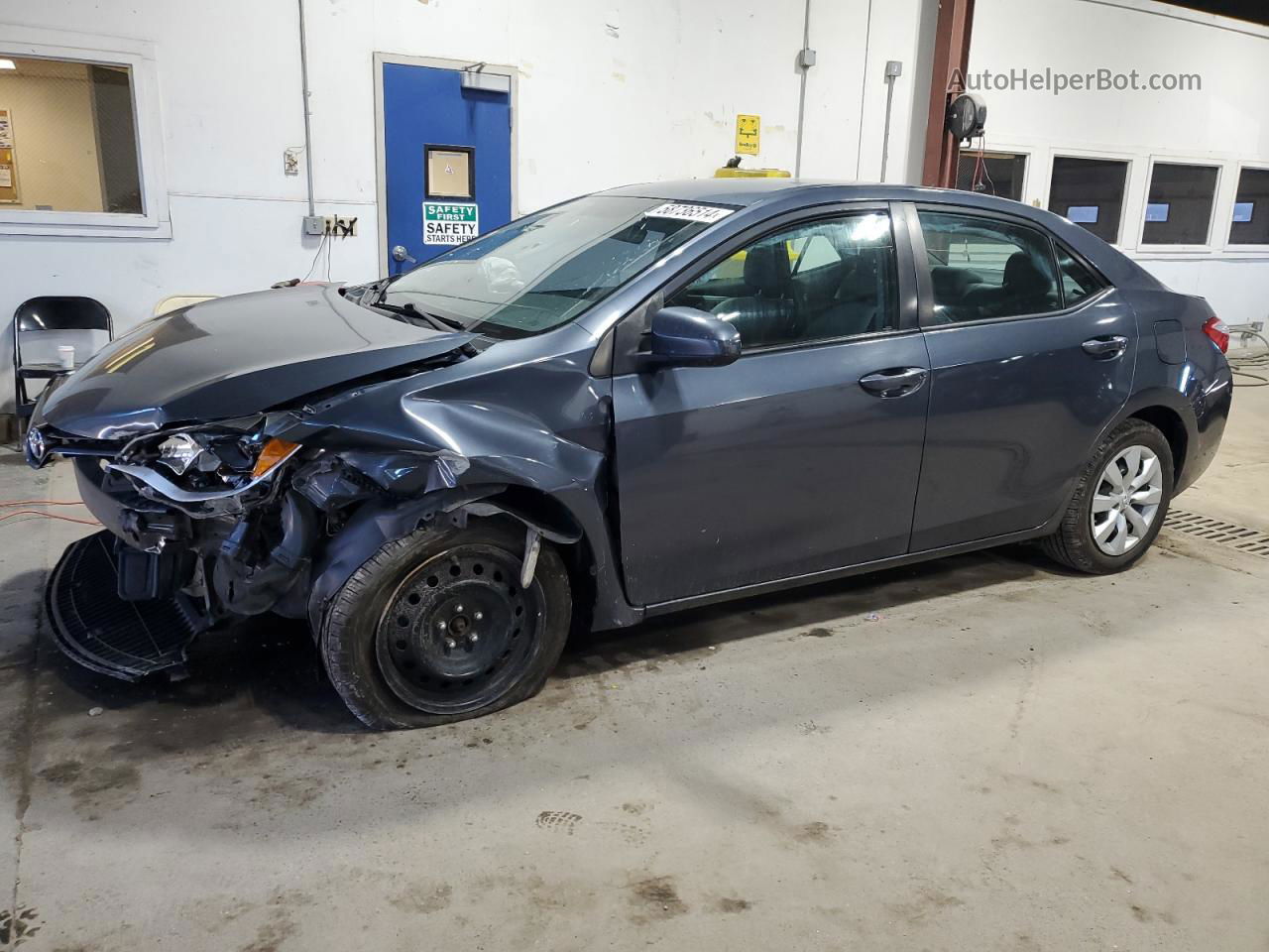 2016 Toyota Corolla L Gray vin: 5YFBURHE4GP535463