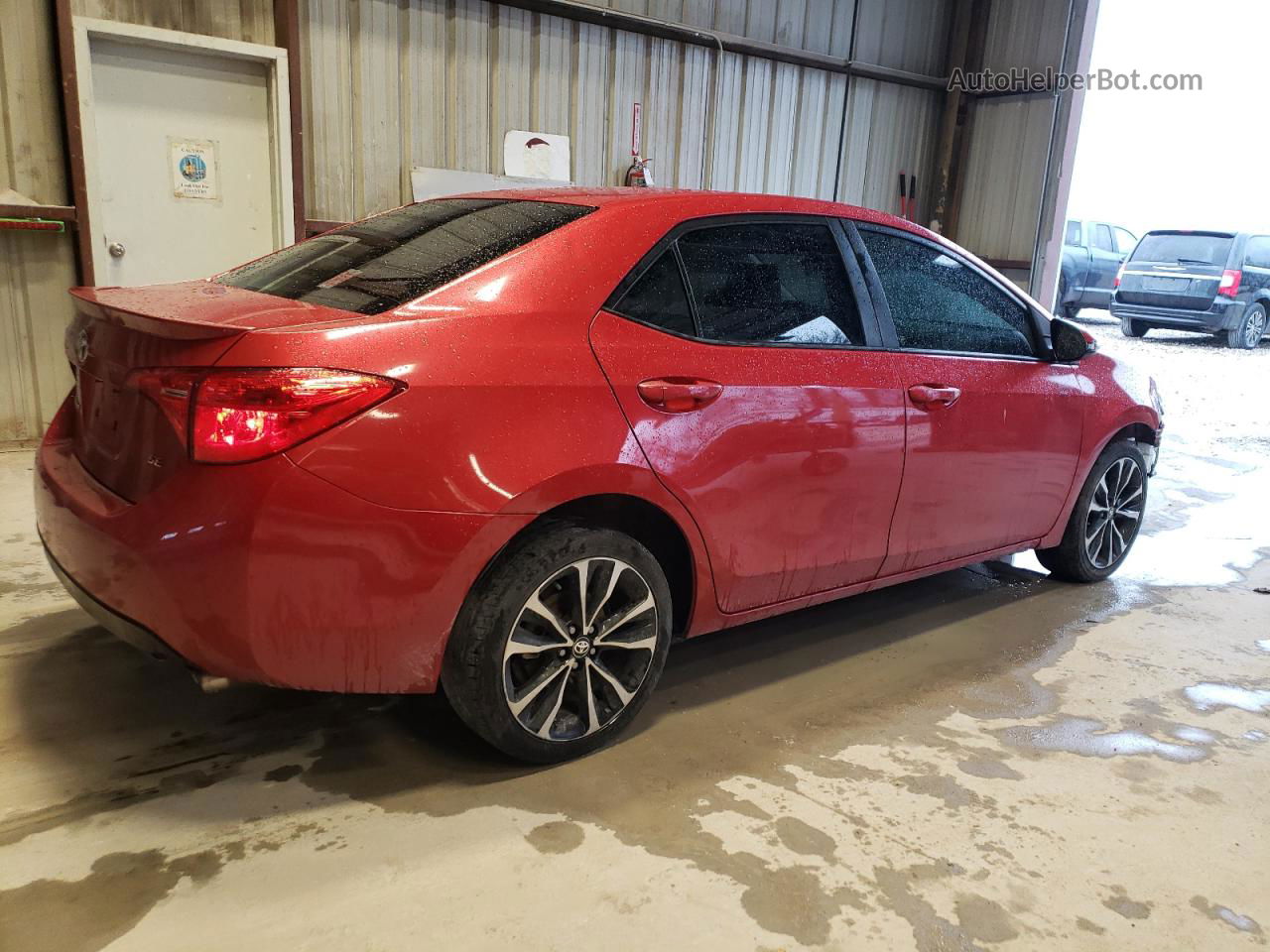 2017 Toyota Corolla L Red vin: 5YFBURHE4HP604654