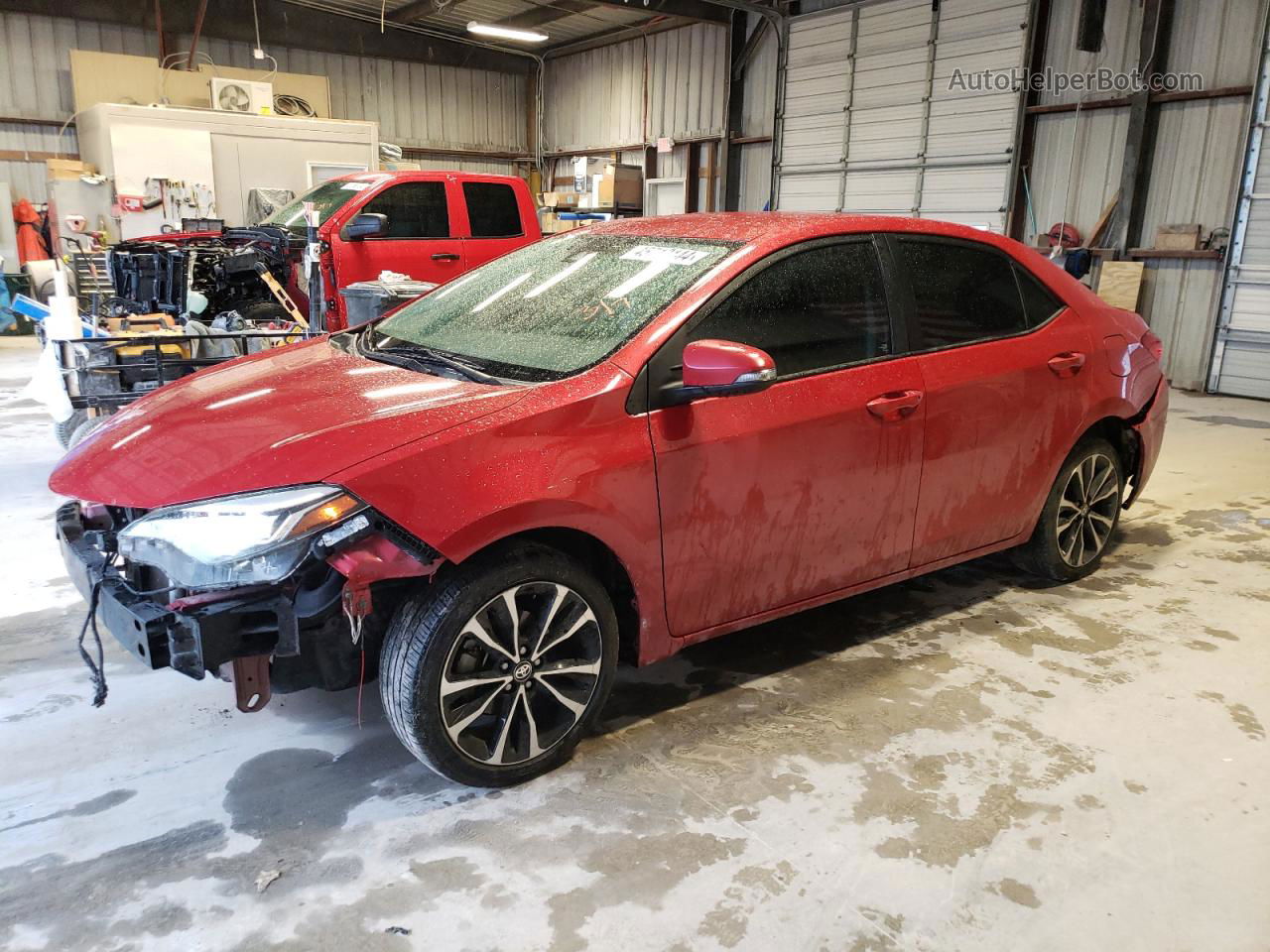 2017 Toyota Corolla L Red vin: 5YFBURHE4HP604654