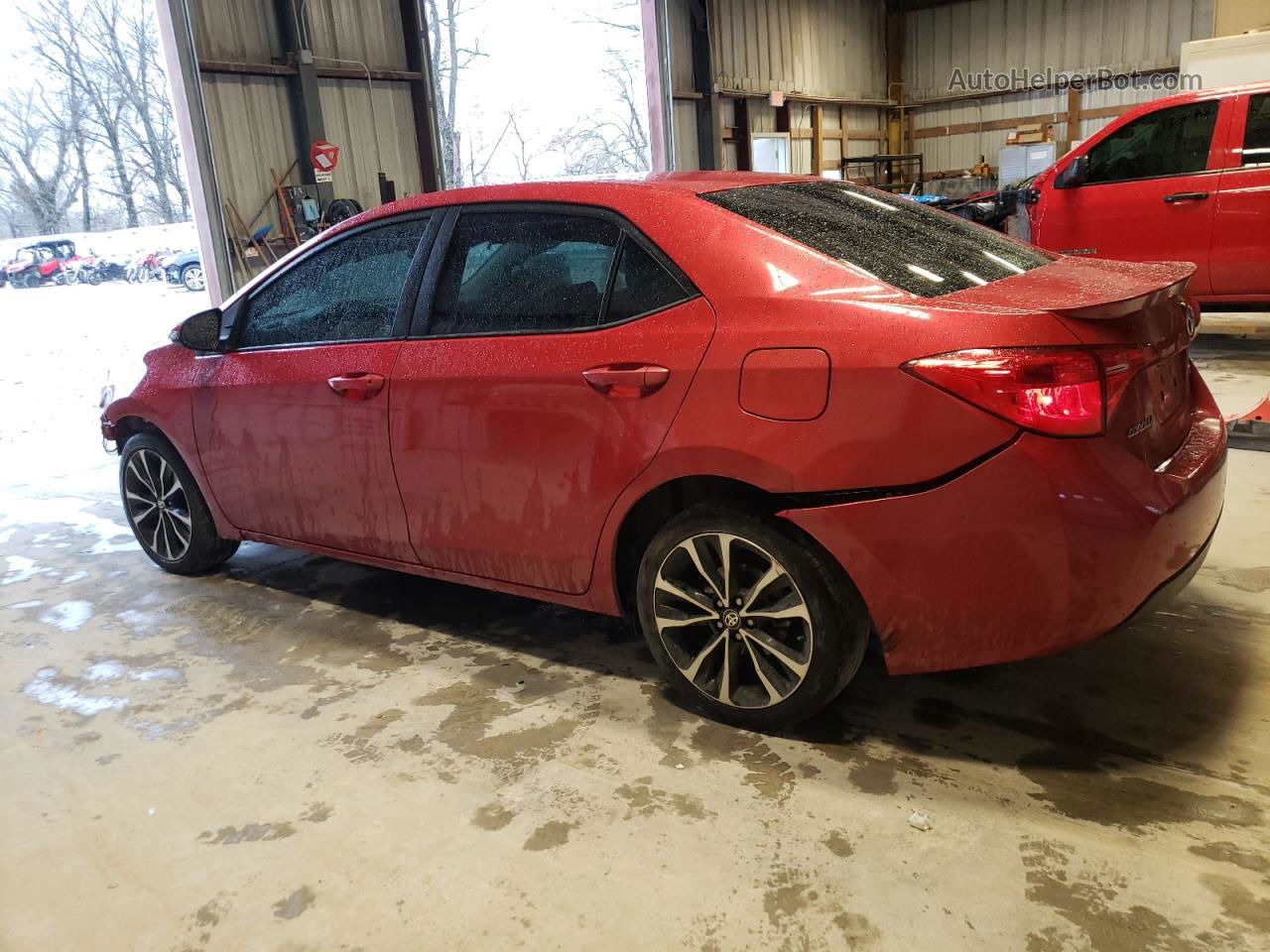 2017 Toyota Corolla L Red vin: 5YFBURHE4HP604654