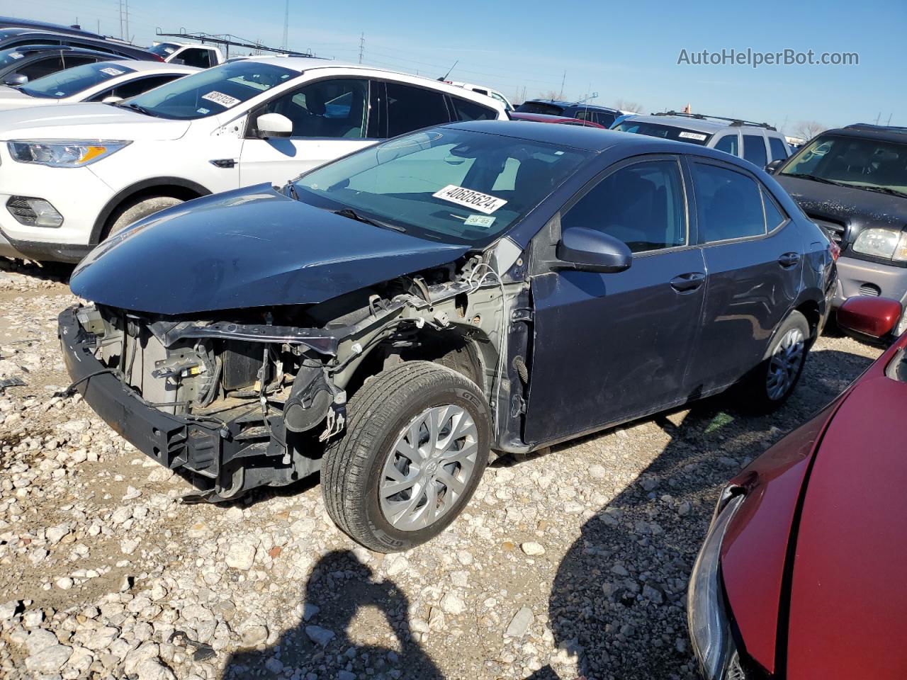 2017 Toyota Corolla L Black vin: 5YFBURHE4HP607473