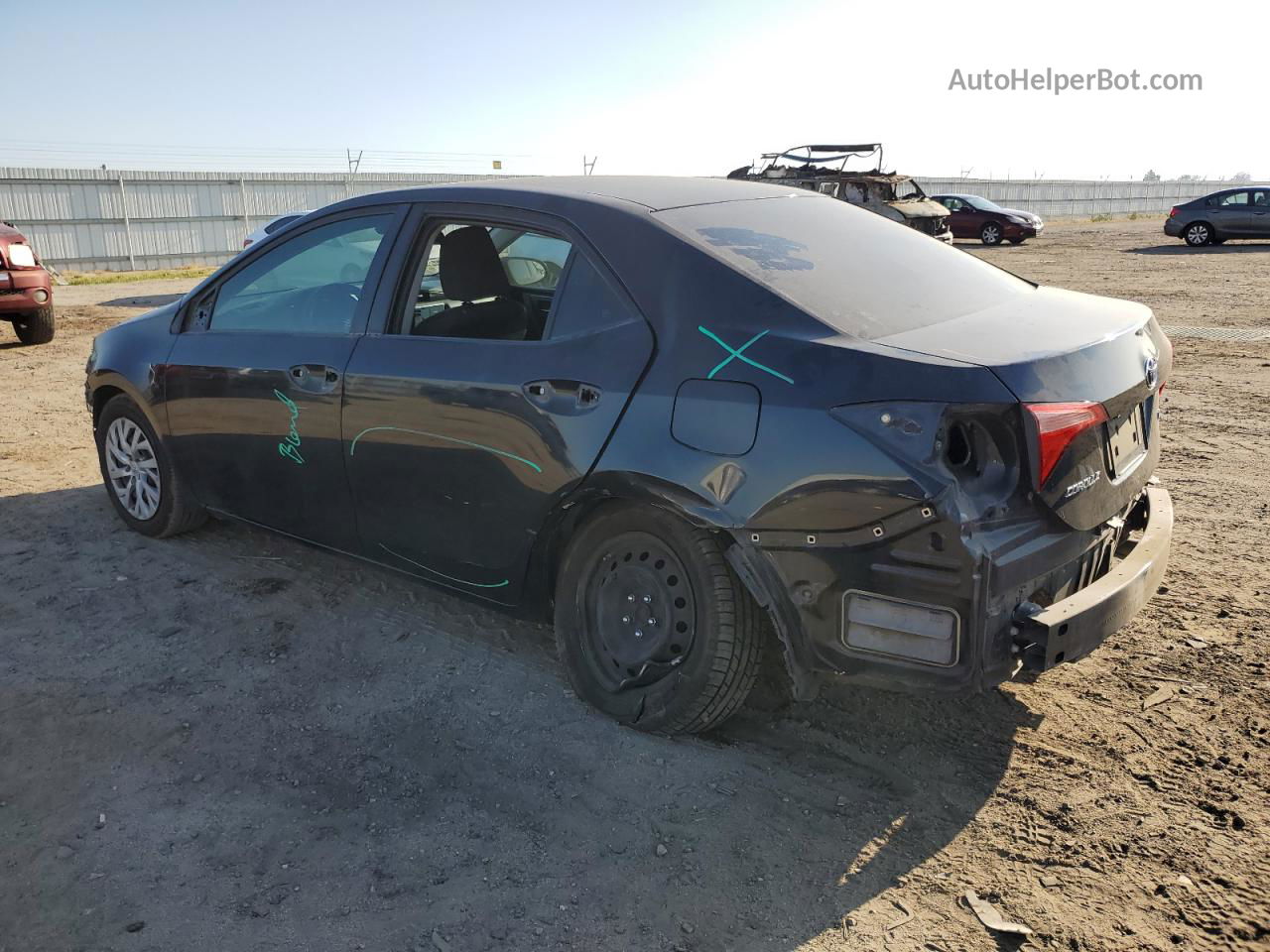 2017 Toyota Corolla L Black vin: 5YFBURHE4HP638531