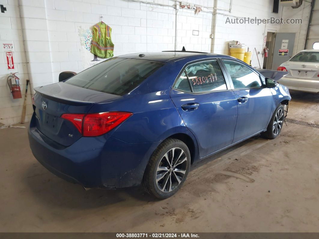 2017 Toyota Corolla Se Blue vin: 5YFBURHE4HP642935