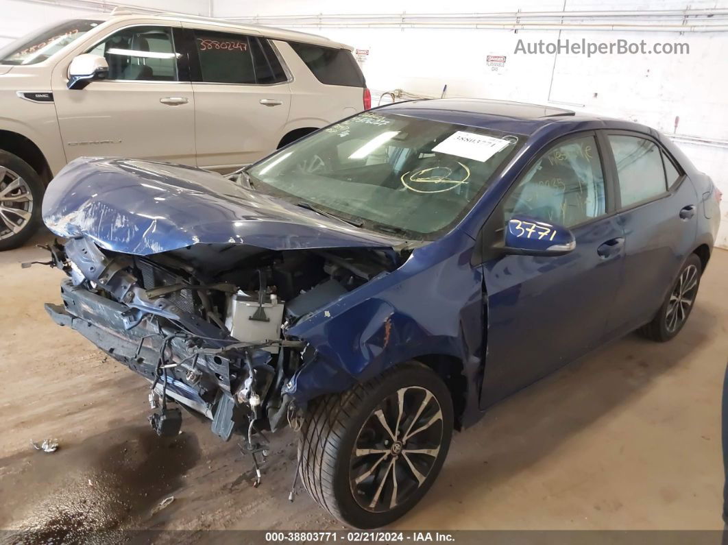 2017 Toyota Corolla Se Blue vin: 5YFBURHE4HP642935