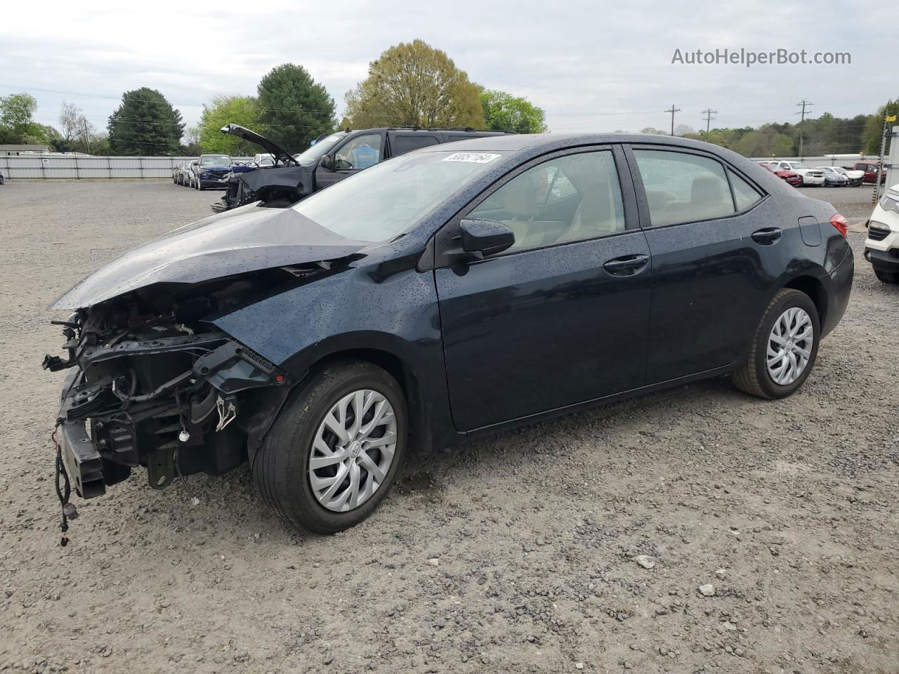 2017 Toyota Corolla L Синий vin: 5YFBURHE4HP692573