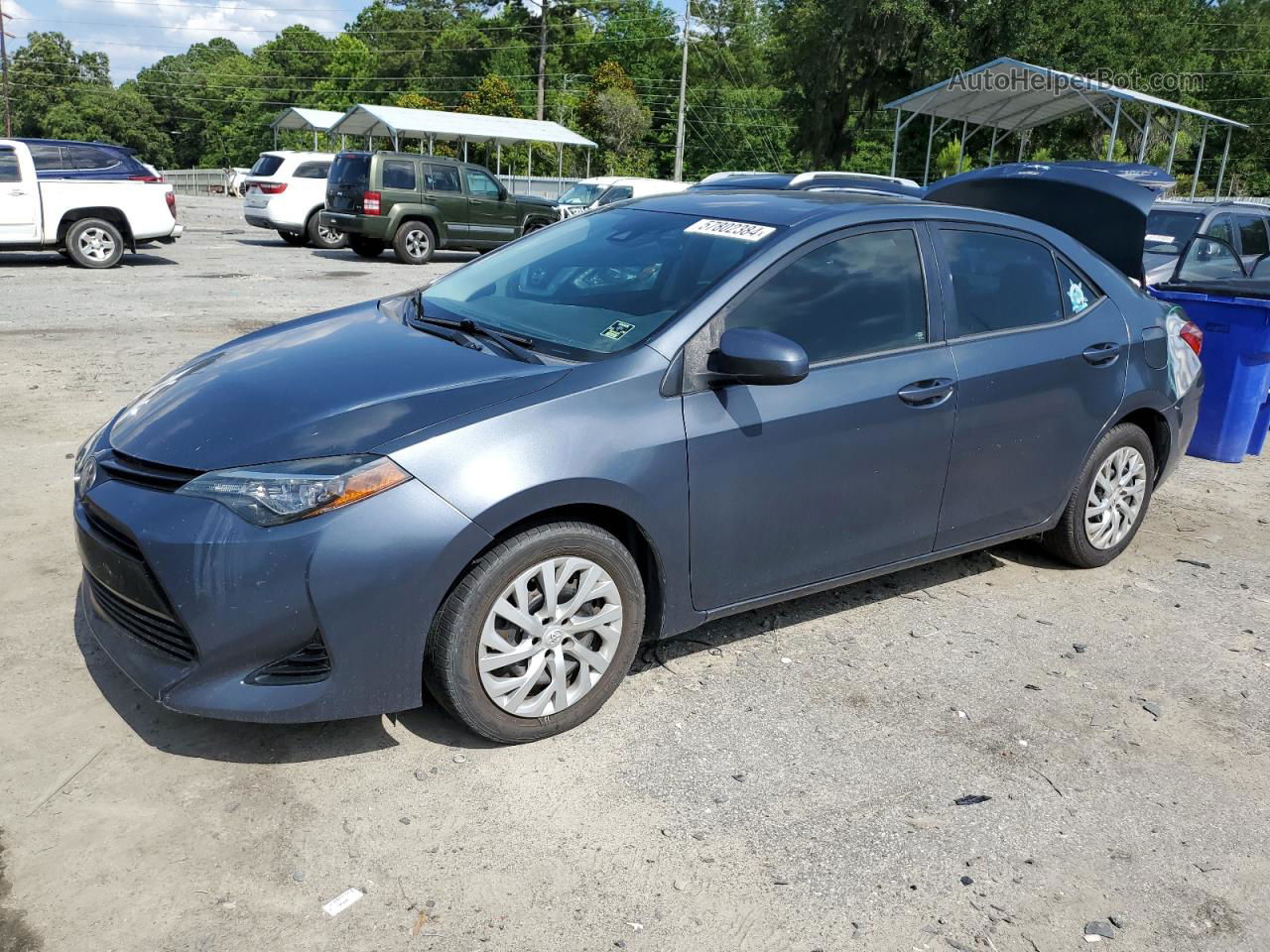 2017 Toyota Corolla L Gray vin: 5YFBURHE4HP723899