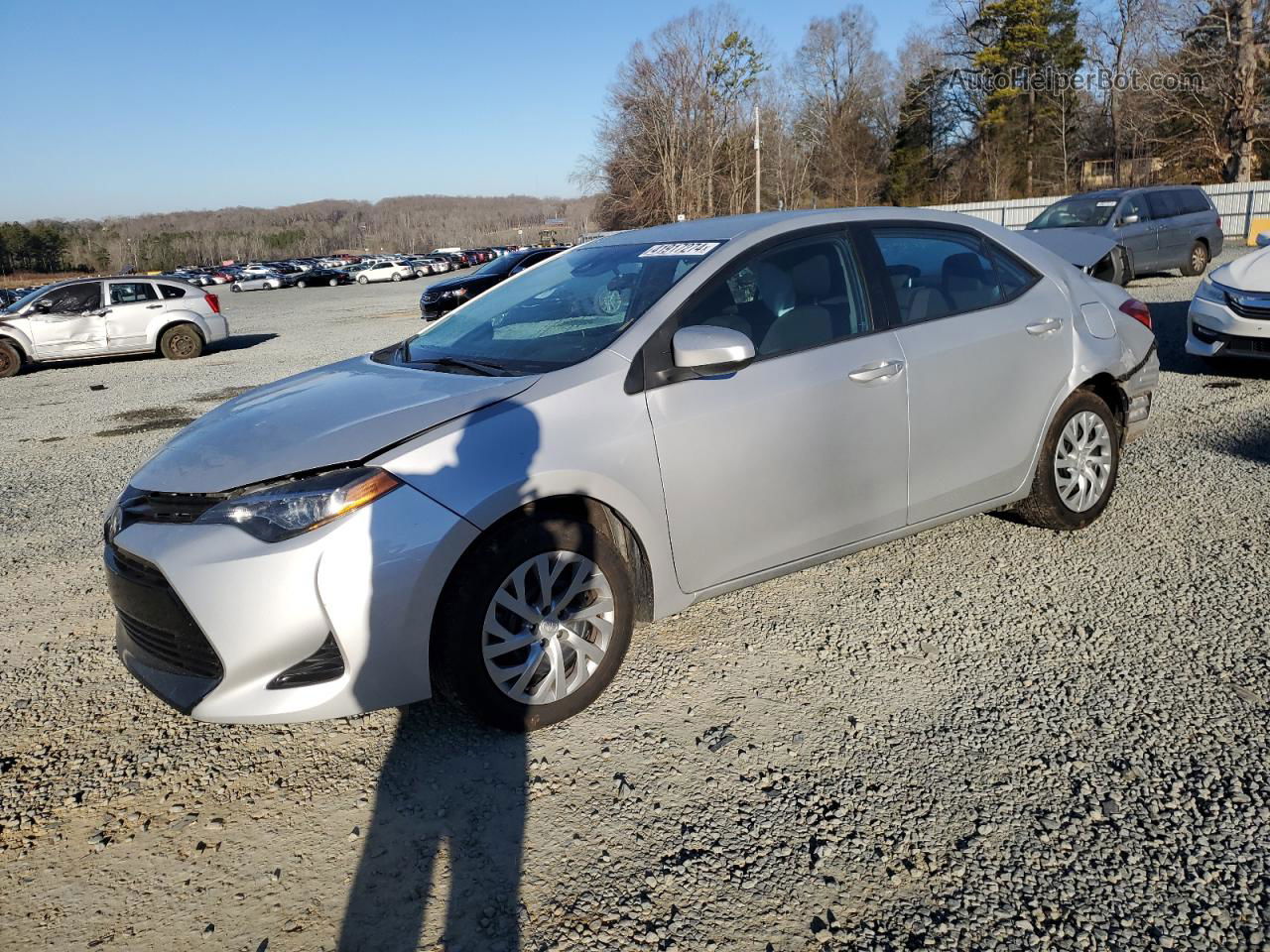 2019 Toyota Corolla L Silver vin: 5YFBURHE4KP866682