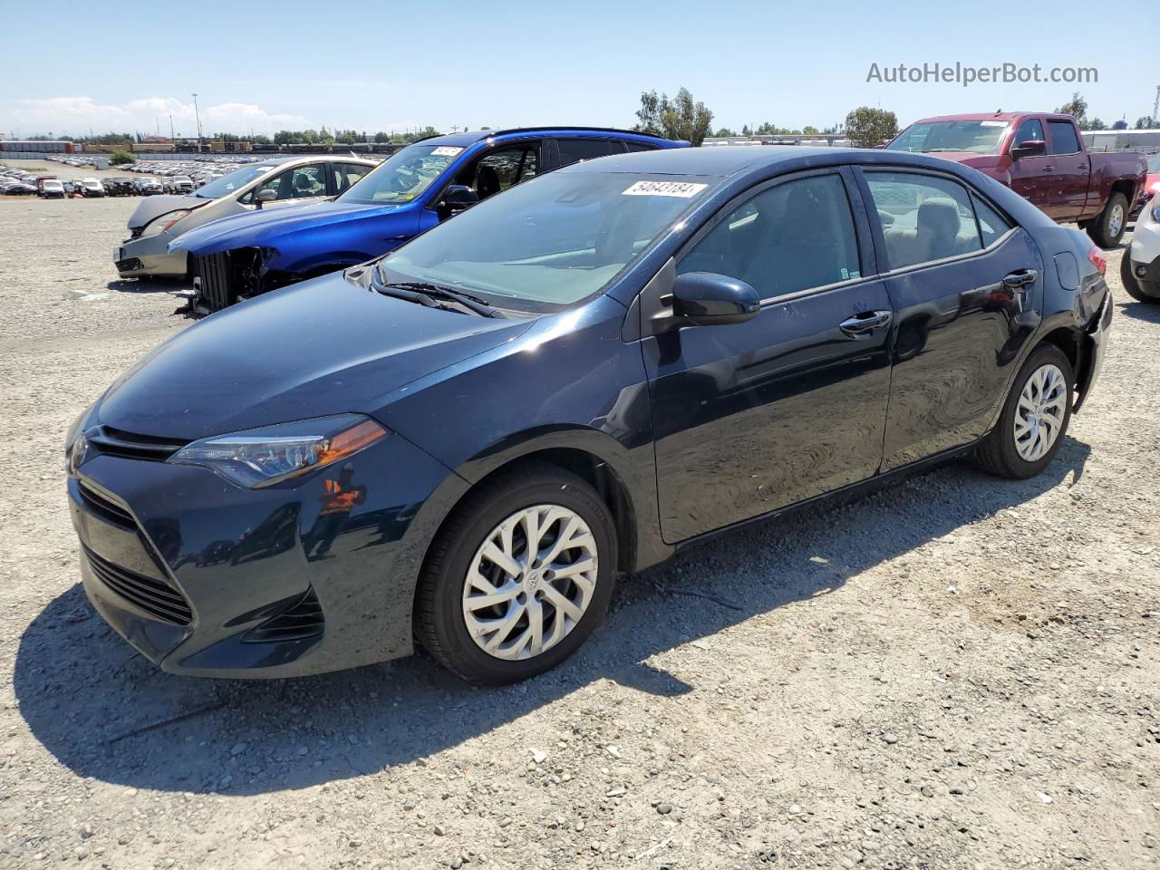 2019 Toyota Corolla L Синий vin: 5YFBURHE4KP868075