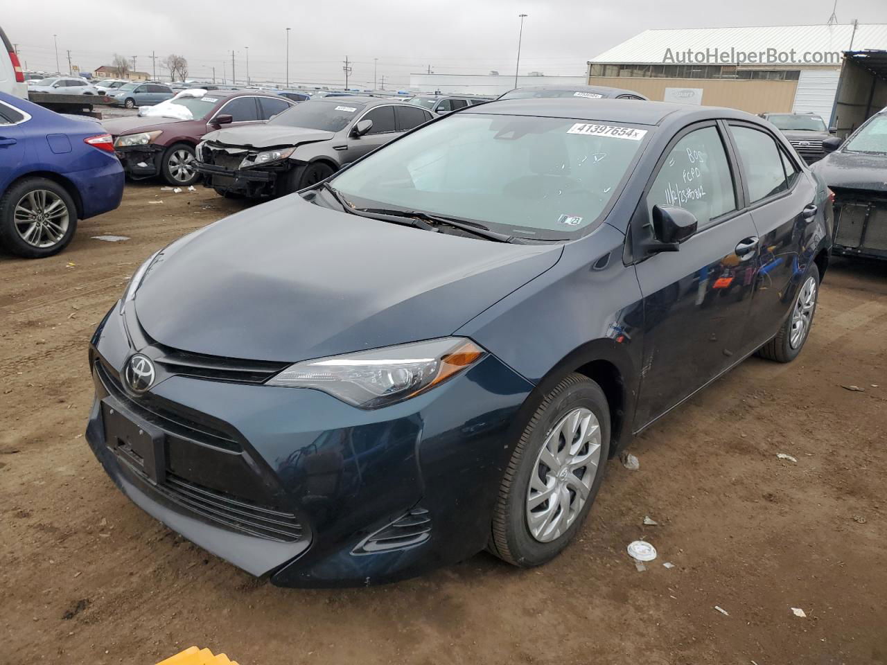 2019 Toyota Corolla L Синий vin: 5YFBURHE4KP870862