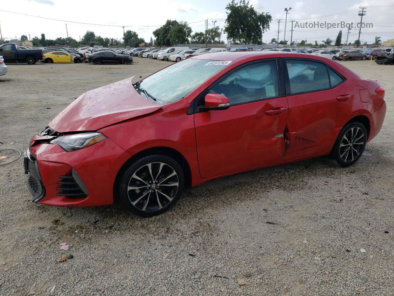 2019 Toyota Corolla L Красный vin: 5YFBURHE4KP894305