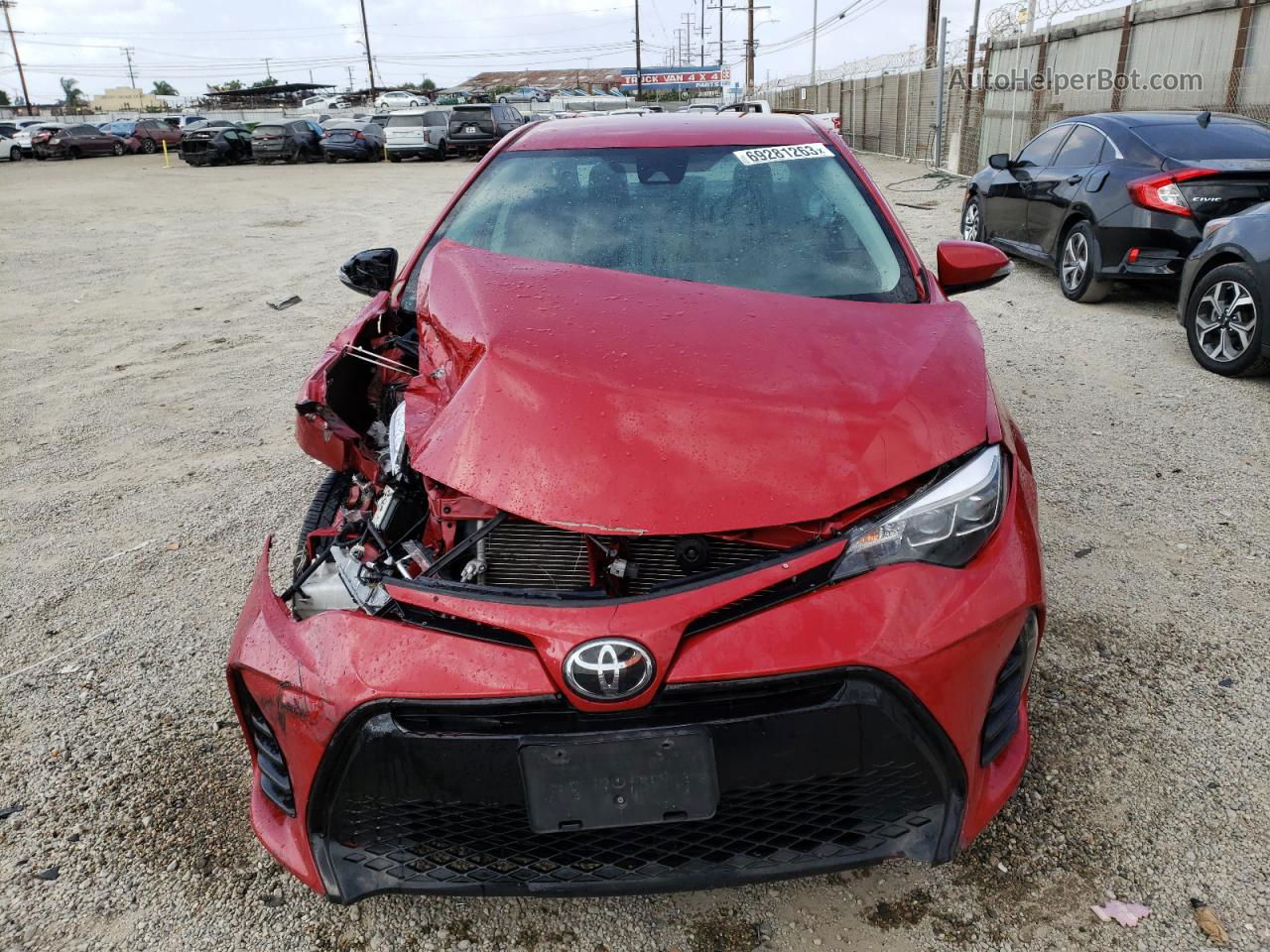 2019 Toyota Corolla L Красный vin: 5YFBURHE4KP894305