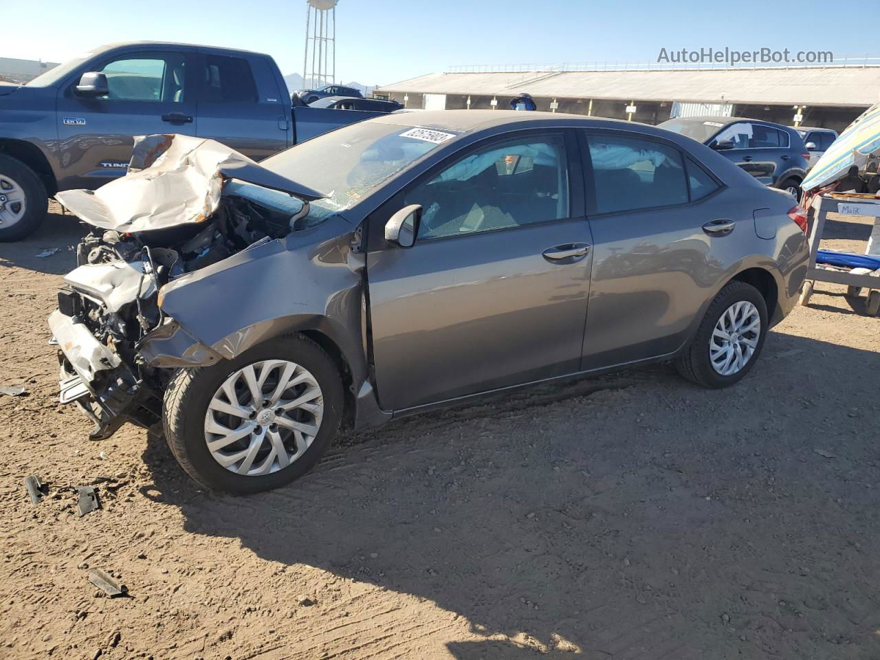 2019 Toyota Corolla L Gray vin: 5YFBURHE4KP930932