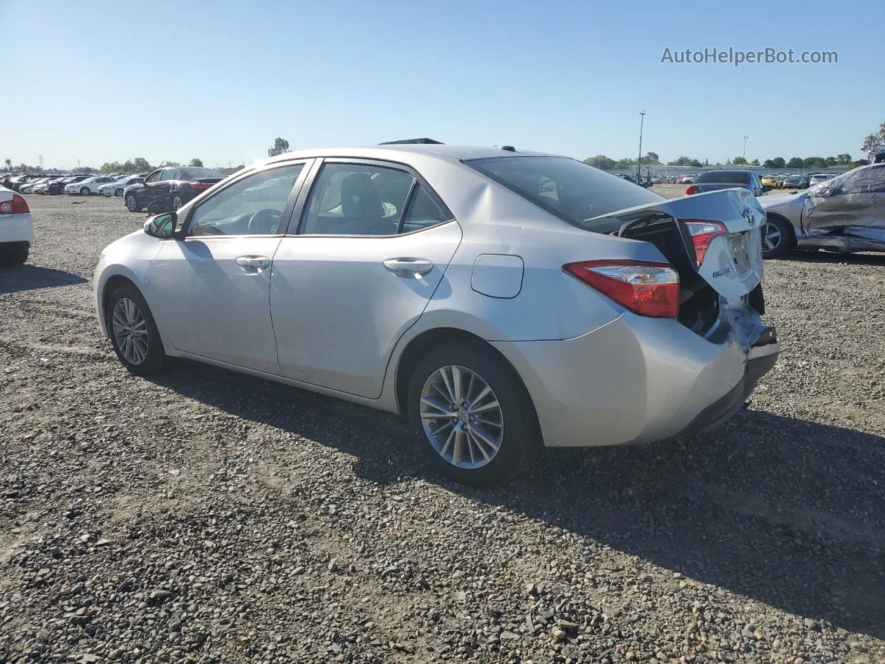 2014 Toyota Corolla L Серебряный vin: 5YFBURHE5EP024602