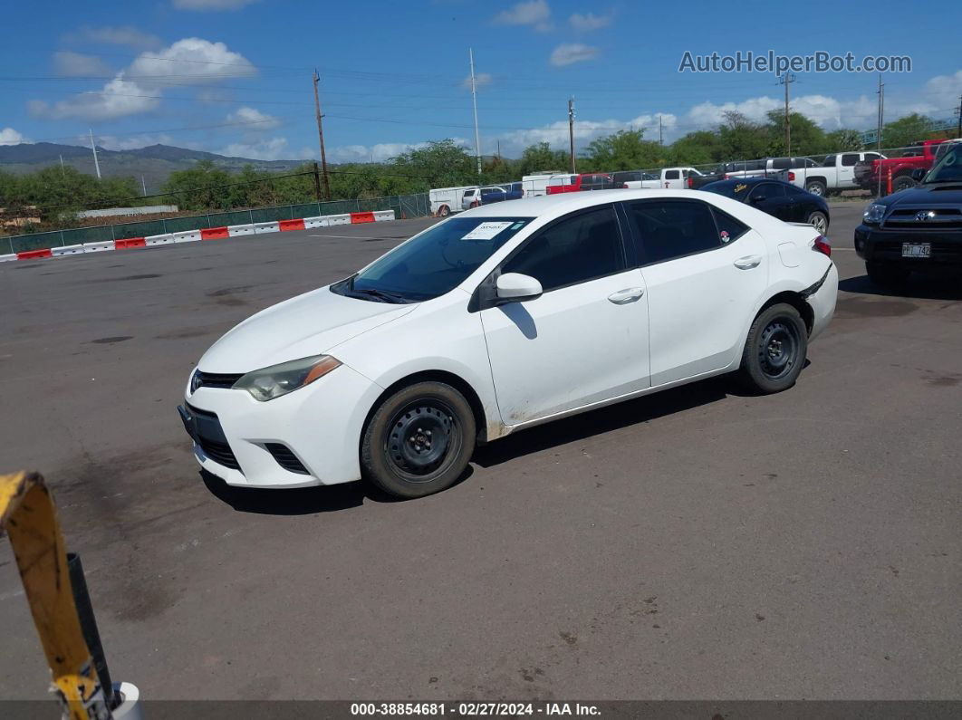 2014 Toyota Corolla L/le/le Plus/le Premium/s/s Plus/s Premium White vin: 5YFBURHE5EP027922