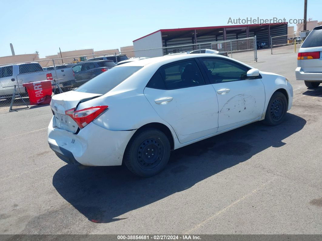 2014 Toyota Corolla L/le/le Plus/le Premium/s/s Plus/s Premium Белый vin: 5YFBURHE5EP027922