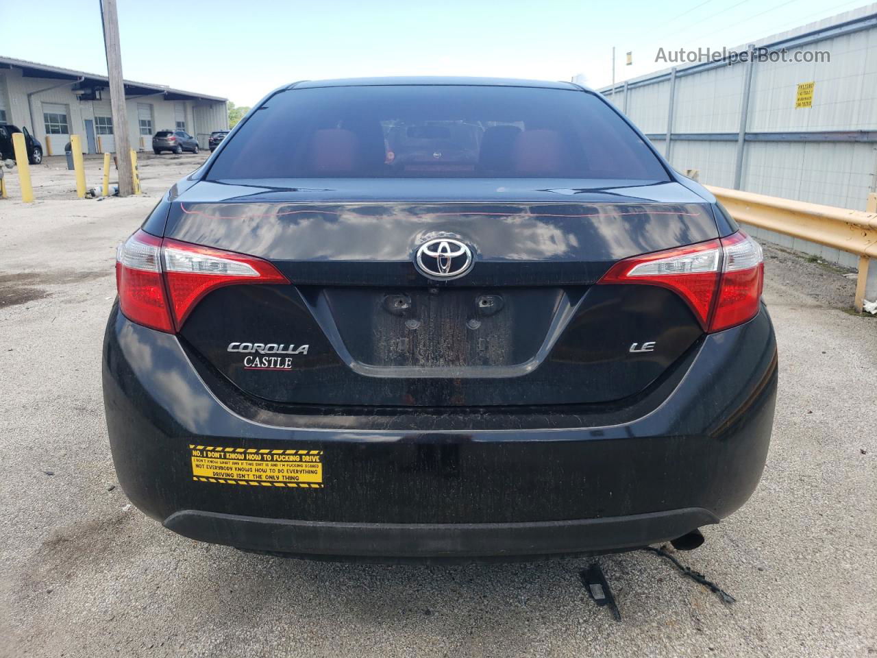 2014 Toyota Corolla L Black vin: 5YFBURHE5EP055266