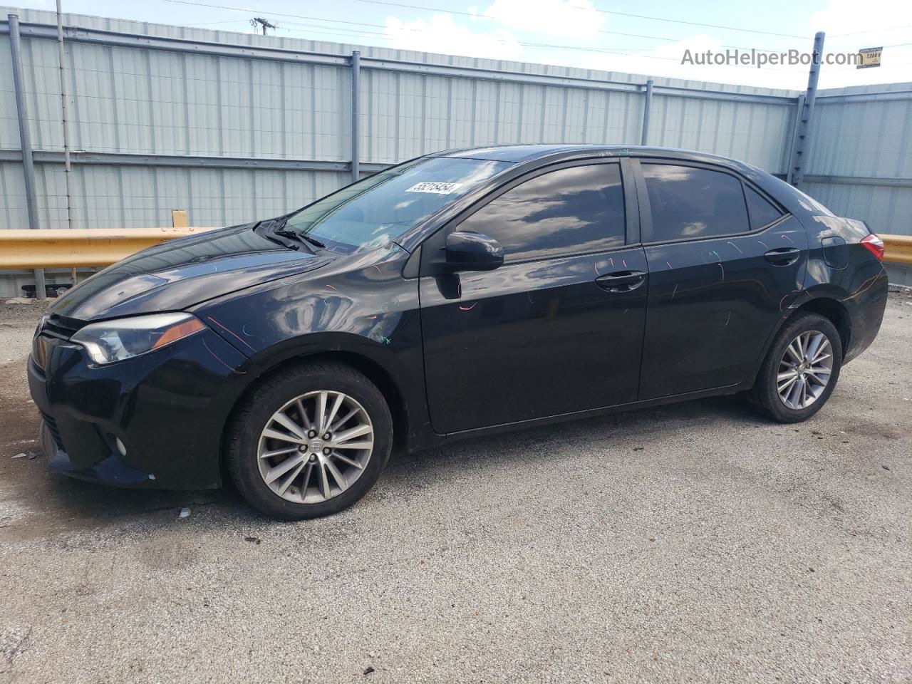 2014 Toyota Corolla L Black vin: 5YFBURHE5EP055266