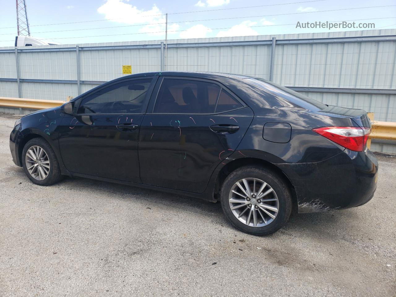 2014 Toyota Corolla L Black vin: 5YFBURHE5EP055266