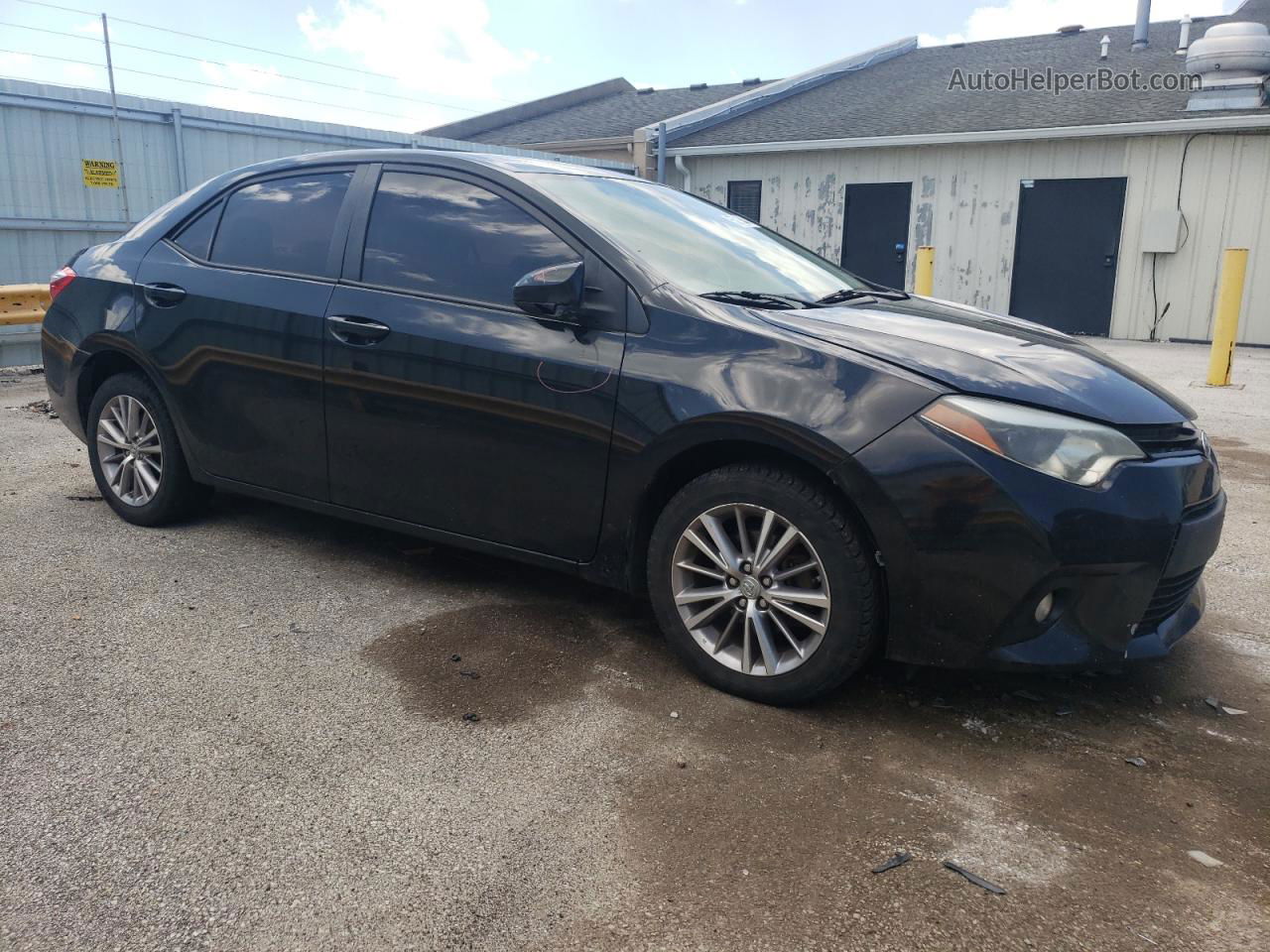 2014 Toyota Corolla L Black vin: 5YFBURHE5EP055266