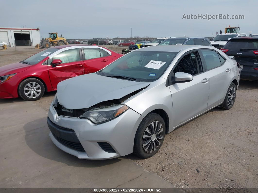 2014 Toyota Corolla Le Silver vin: 5YFBURHE5EP082922