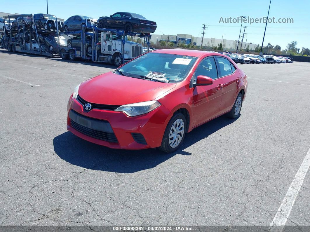 2014 Toyota Corolla Le Red vin: 5YFBURHE5EP095623