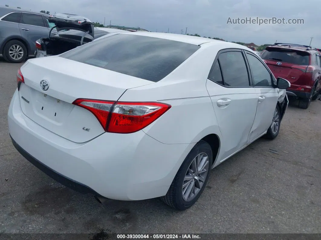 2014 Toyota Corolla Le Plus White vin: 5YFBURHE5EP100562