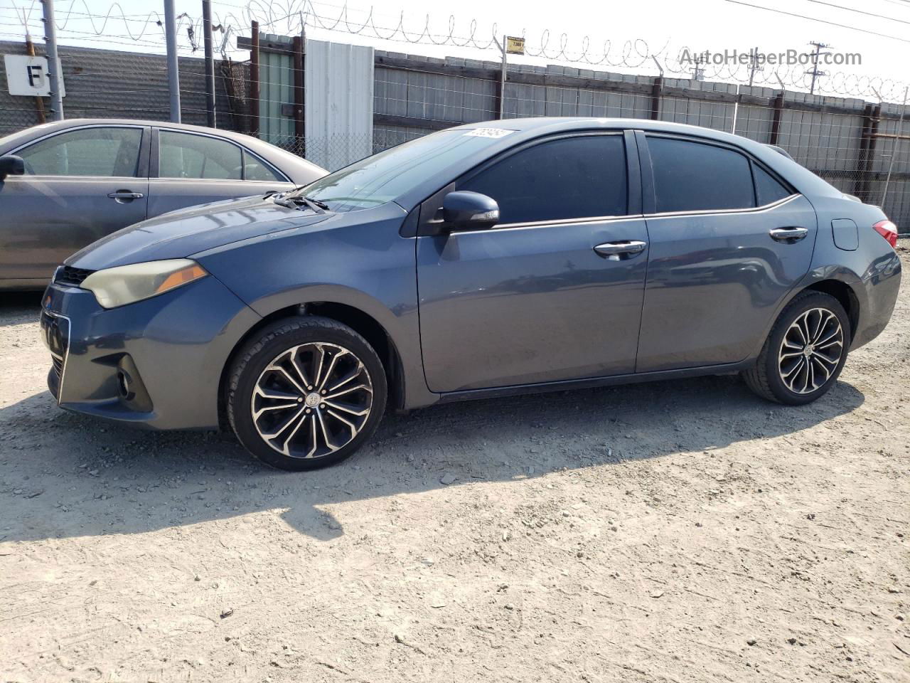 2014 Toyota Corolla L Gray vin: 5YFBURHE5EP150121