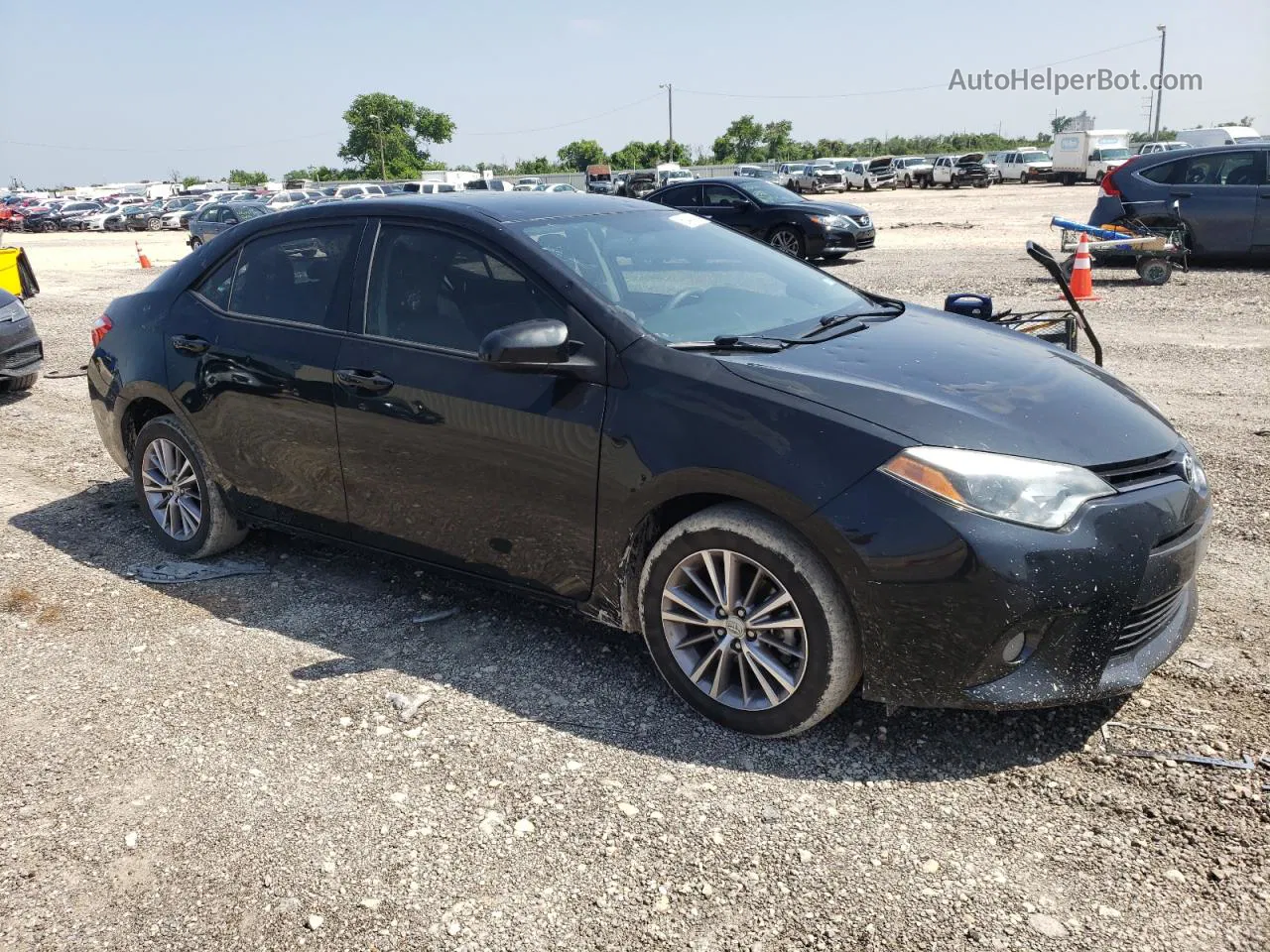 2015 Toyota Corolla L Black vin: 5YFBURHE5FP179376