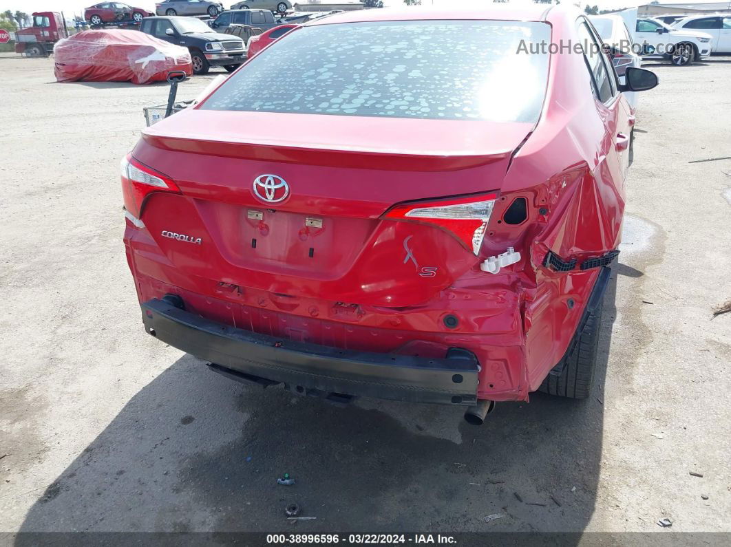 2015 Toyota Corolla S Plus Red vin: 5YFBURHE5FP216555