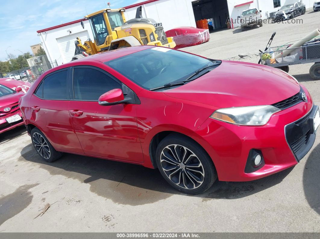 2015 Toyota Corolla S Plus Red vin: 5YFBURHE5FP216555