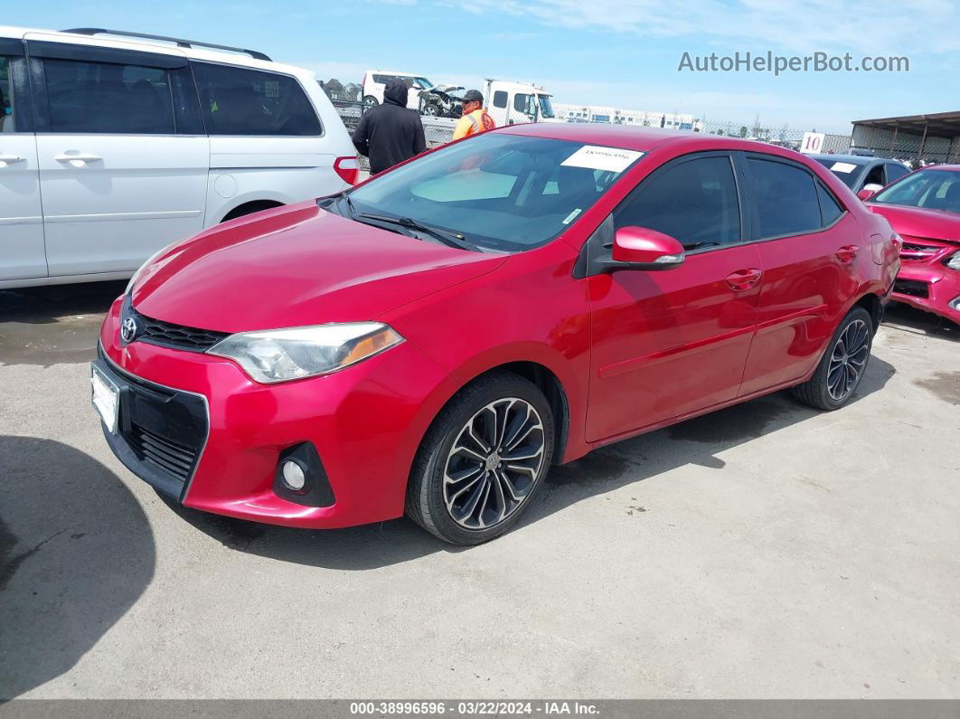 2015 Toyota Corolla S Plus Red vin: 5YFBURHE5FP216555