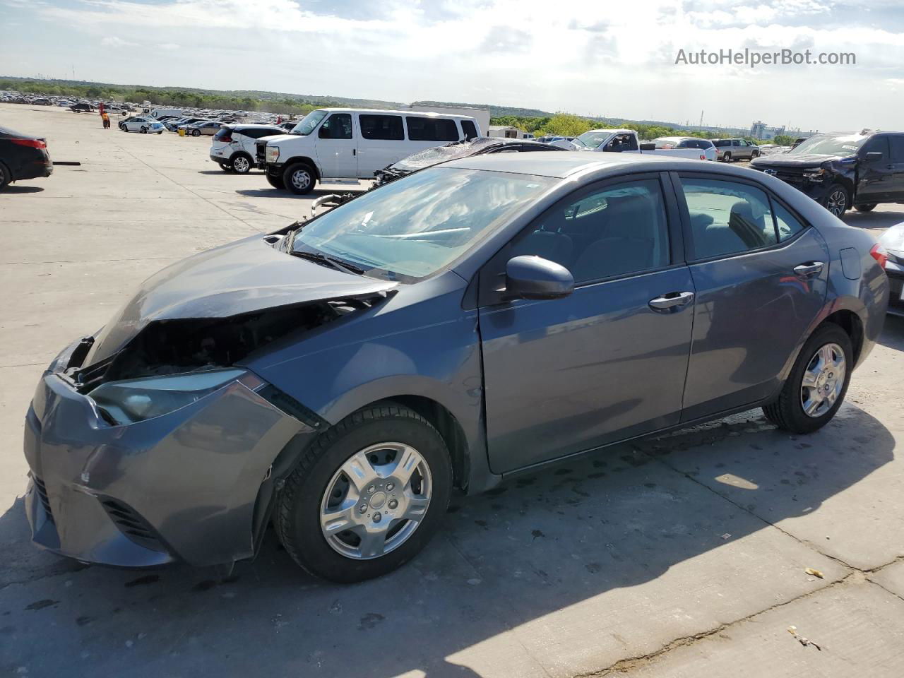 2015 Toyota Corolla L Gray vin: 5YFBURHE5FP216992