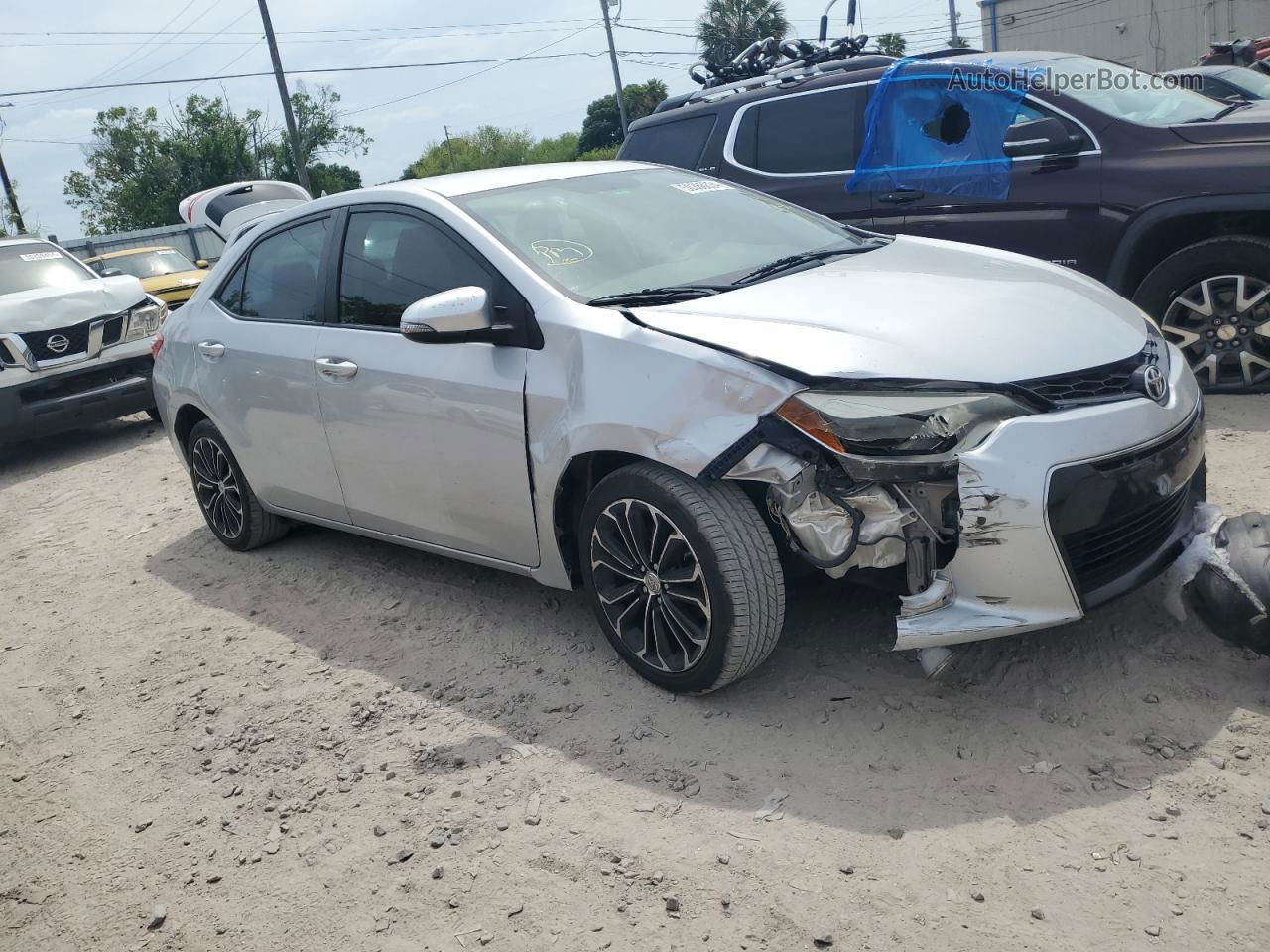 2015 Toyota Corolla L Silver vin: 5YFBURHE5FP237907