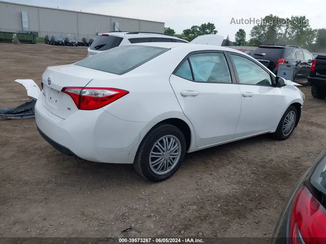 2015 Toyota Corolla Le White vin: 5YFBURHE5FP257610