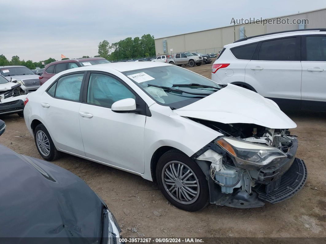 2015 Toyota Corolla Le White vin: 5YFBURHE5FP257610