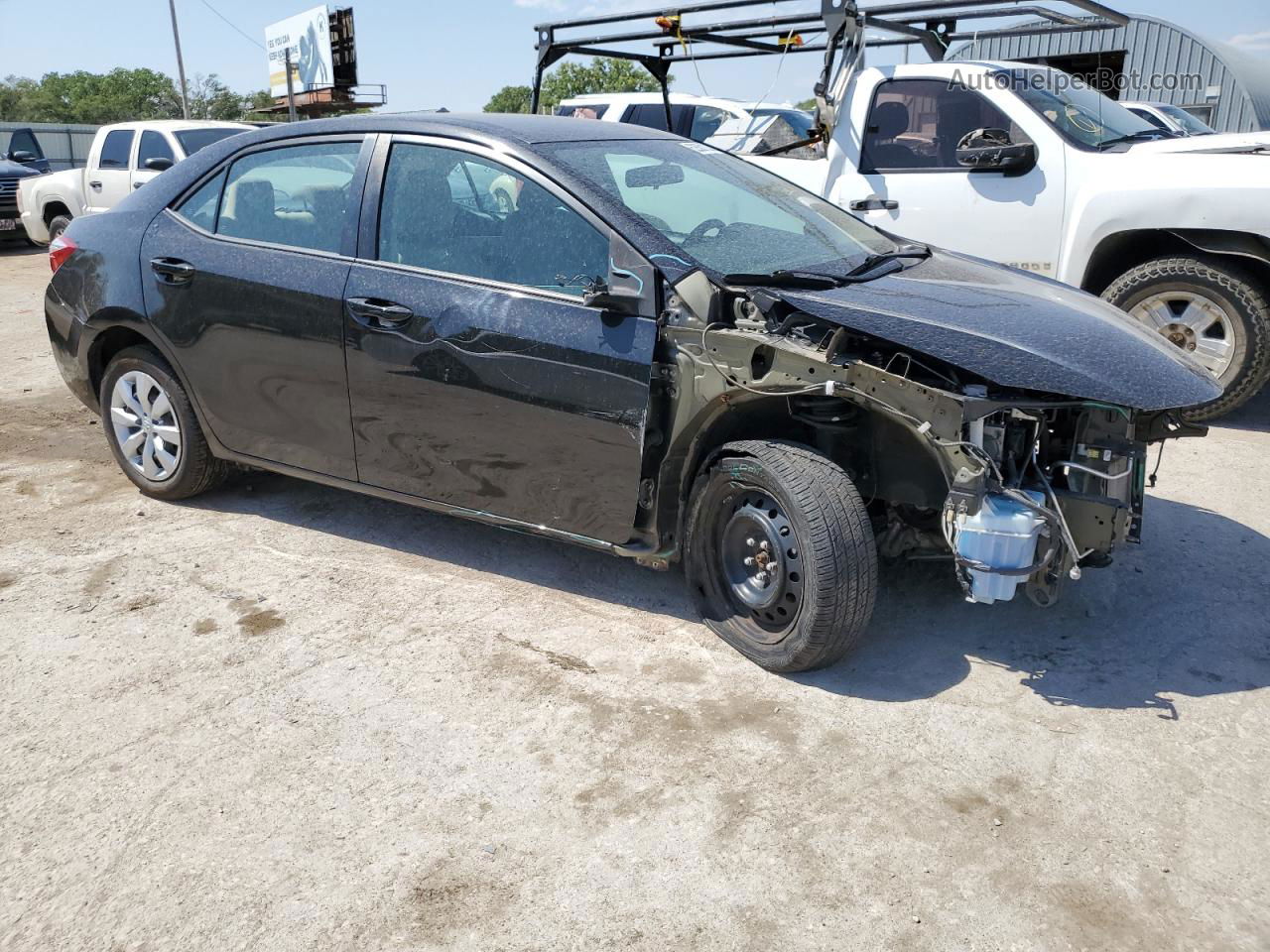 2015 Toyota Corolla L Black vin: 5YFBURHE5FP269336