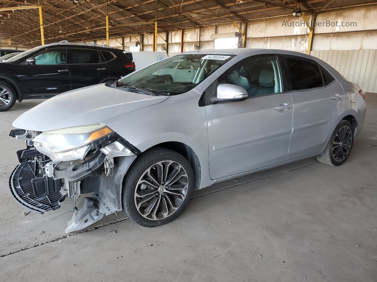 2015 Toyota Corolla L Silver vin: 5YFBURHE5FP296794