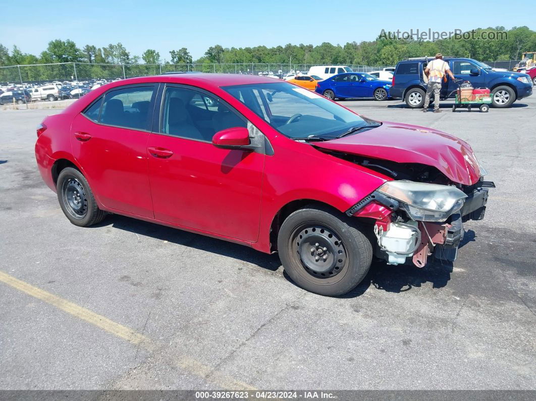 2015 Toyota Corolla Le Red vin: 5YFBURHE5FP304098