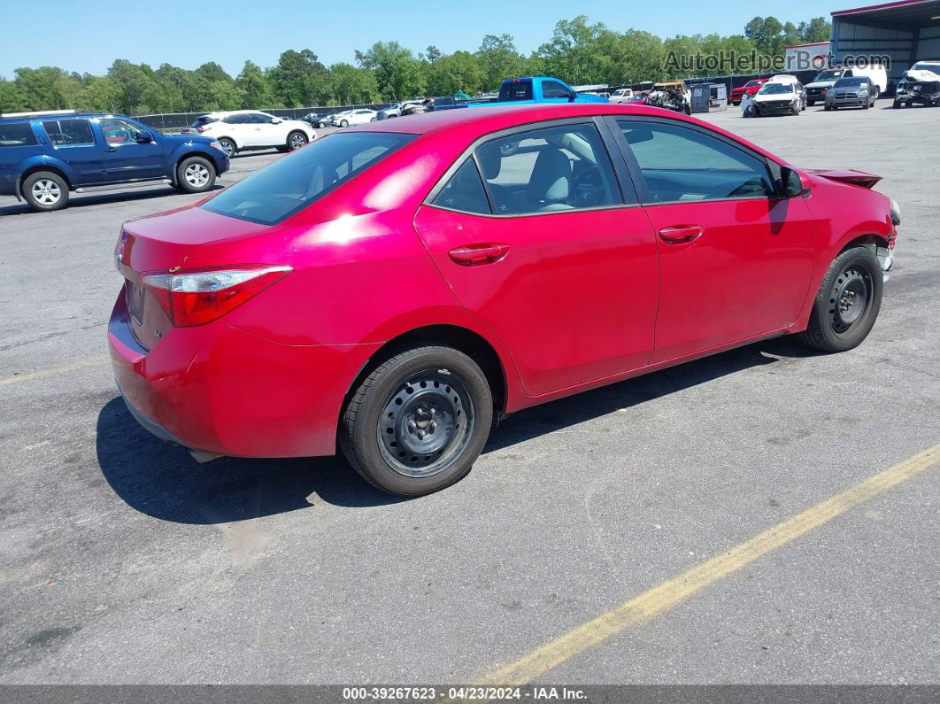 2015 Toyota Corolla Le Red vin: 5YFBURHE5FP304098