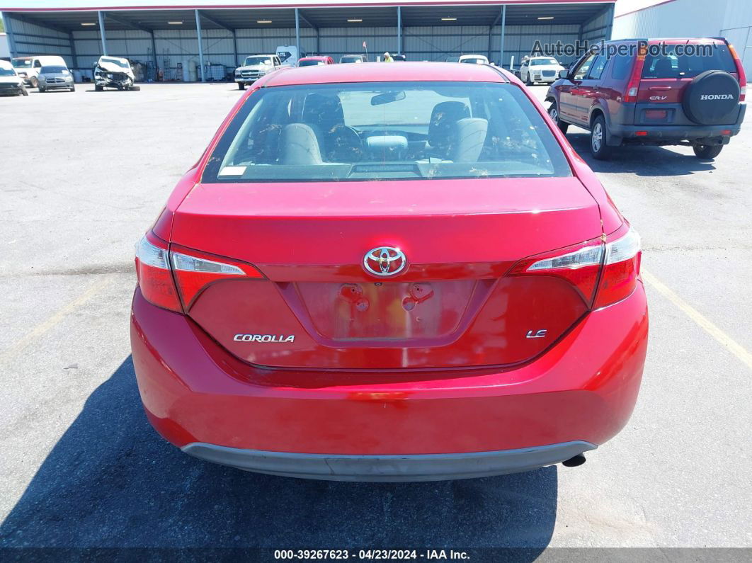 2015 Toyota Corolla Le Red vin: 5YFBURHE5FP304098