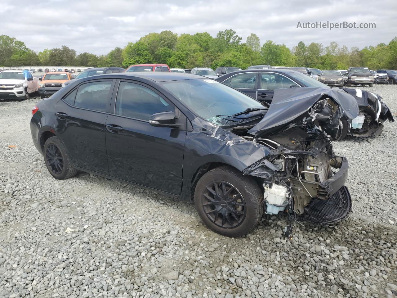 2015 Toyota Corolla L Black vin: 5YFBURHE5FP310418