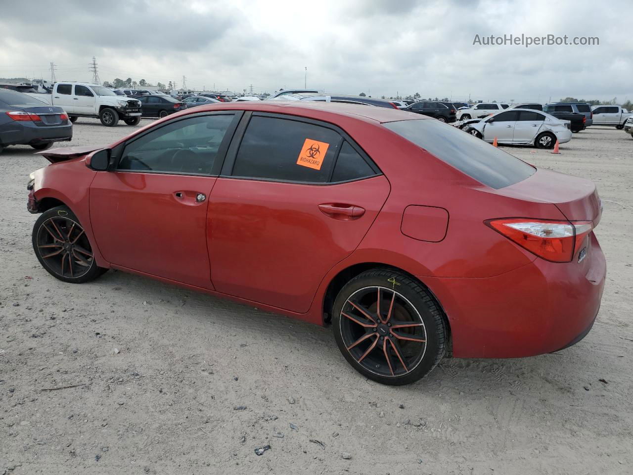 2015 Toyota Corolla L Red vin: 5YFBURHE5FP317840