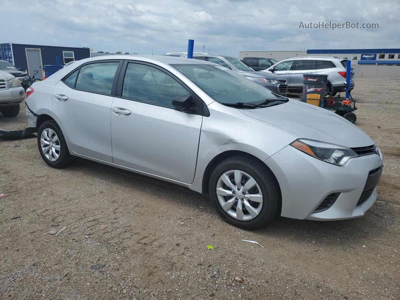 2015 Toyota Corolla L Silver vin: 5YFBURHE5FP319216