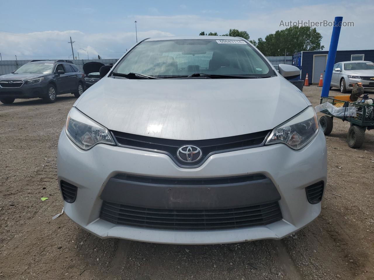 2015 Toyota Corolla L Silver vin: 5YFBURHE5FP319216