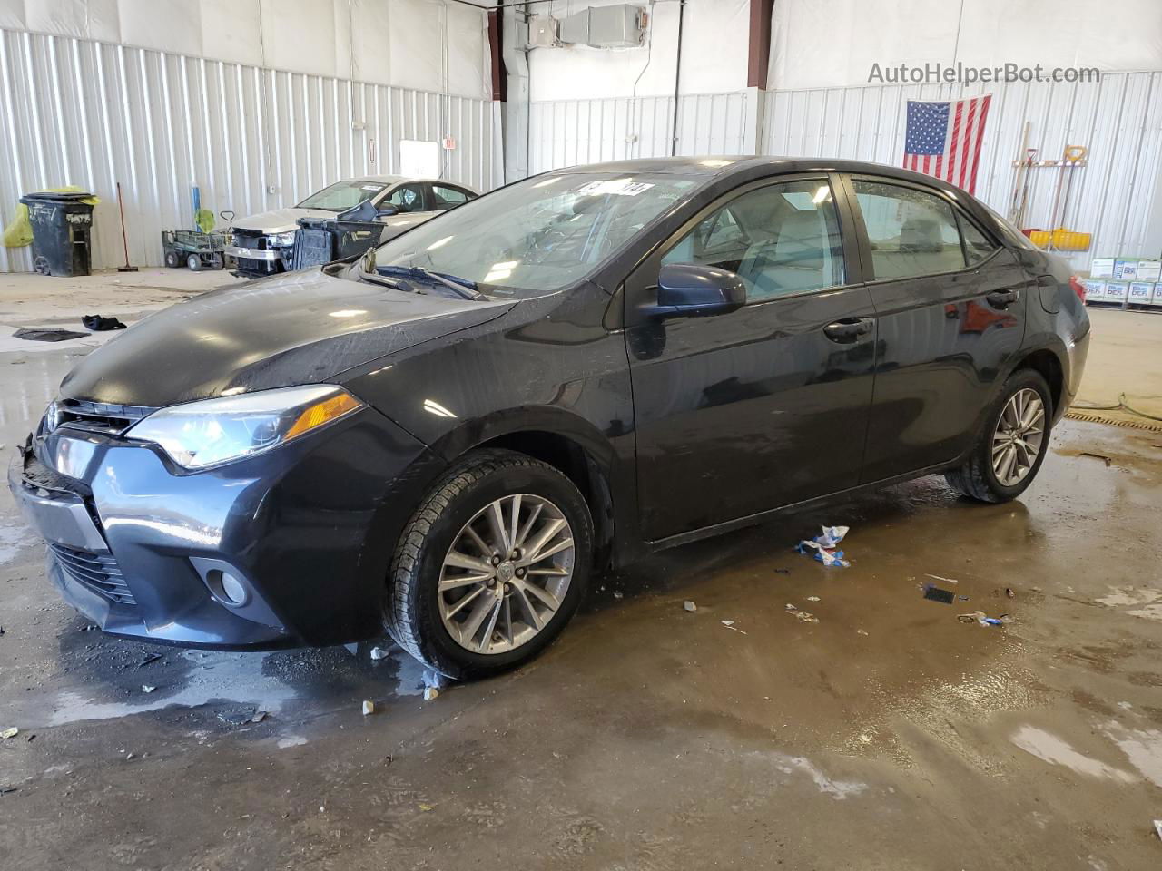 2015 Toyota Corolla L Black vin: 5YFBURHE5FP353060