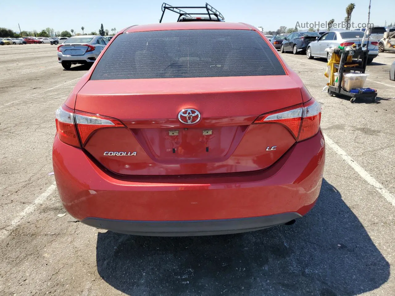 2015 Toyota Corolla L Red vin: 5YFBURHE5FP362759