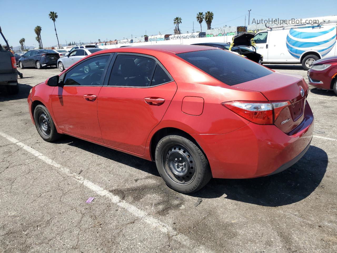 2015 Toyota Corolla L Red vin: 5YFBURHE5FP362759