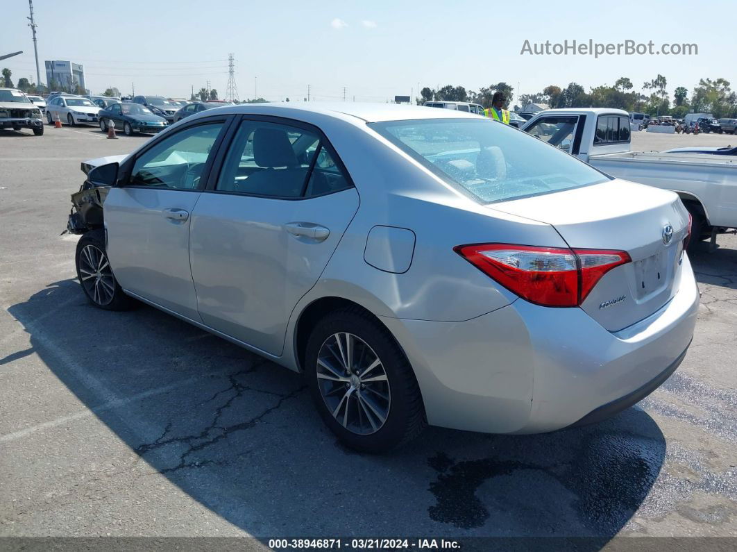 2016 Toyota Corolla Le Plus Серебряный vin: 5YFBURHE5GP391132