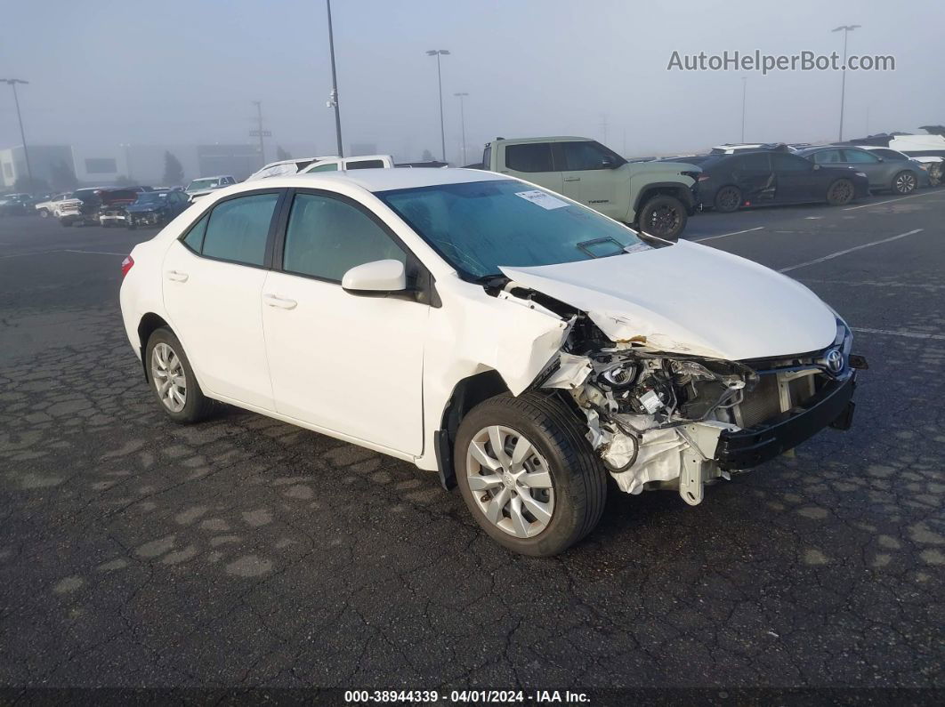 2016 Toyota Corolla Le White vin: 5YFBURHE5GP403053