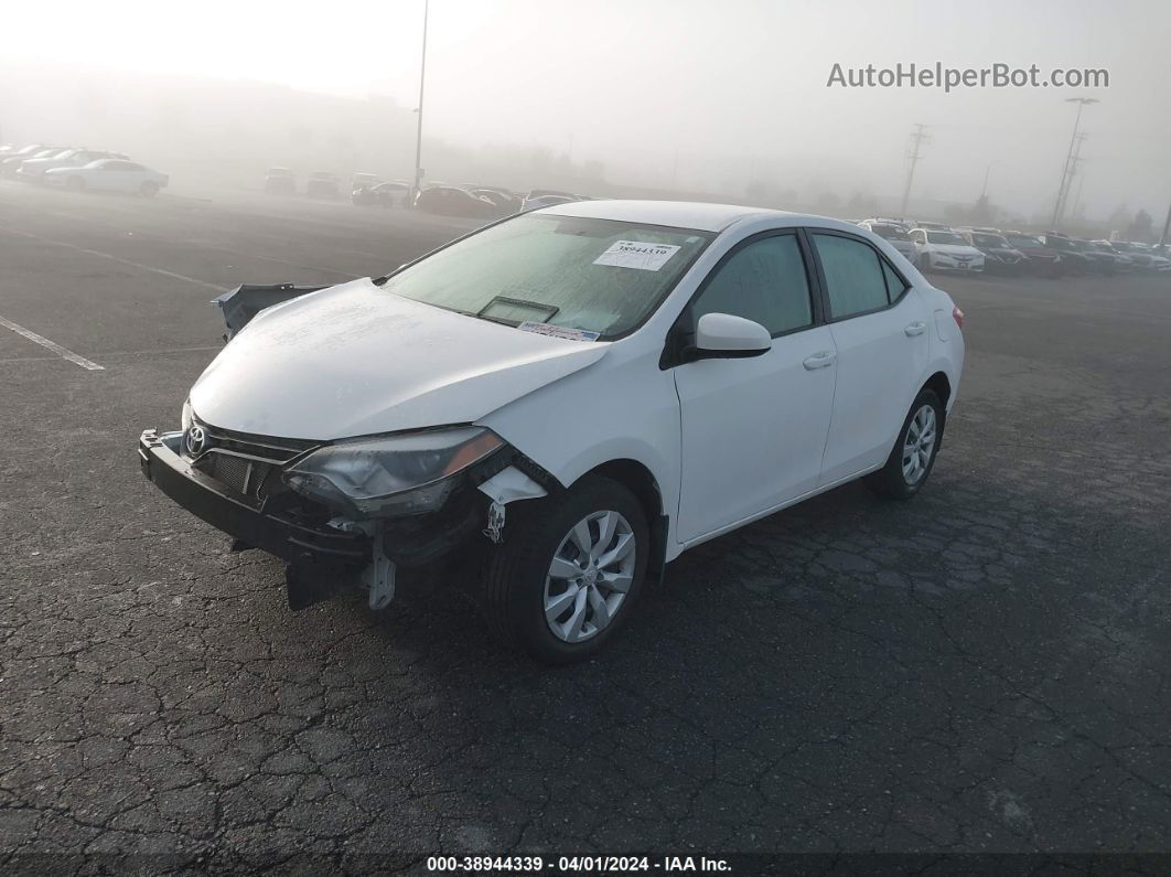 2016 Toyota Corolla Le White vin: 5YFBURHE5GP403053